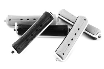 Curlers isolated on white