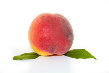 peach with seeds isolated