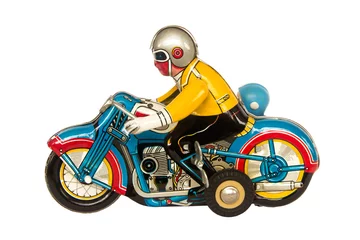 Foto op Plexiglas anti-reflex Blikken speelgoed voor een motorfiets © grafixme