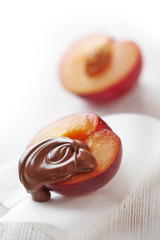 half of a plum