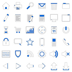 36 Icons - light blue