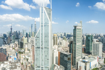 Naklejka premium cityscape of shanghai