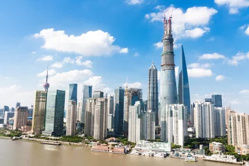 Crédence de cuisine en verre imprimé Shanghai paysage urbain de shanghai