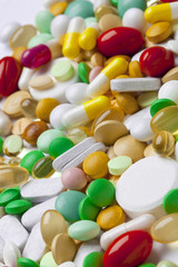 Many colorful medicines