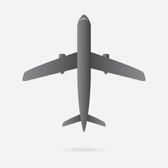 airplane flying model isolated vector
