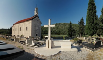 Fototapeta premium church in the village Slivno Ravno in southern Croatia