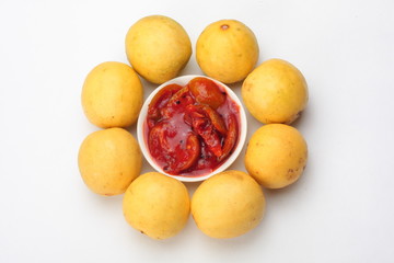 lime pickle with fresh lime