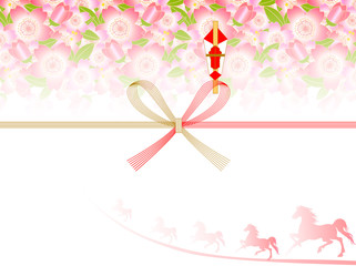 午　桜　熨斗　背景