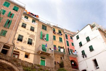 Fototapeta na wymiar domów w Riomaggiore we włoszech