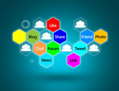 Social media and networking concept