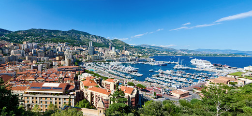 View on monaco harbor