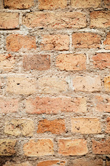 Brick wall.