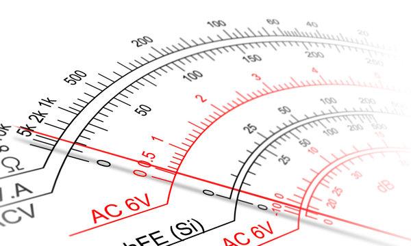 Analog multimeter scale
