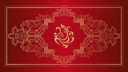 Ganesha, wedding card, royal Rajasthan, India