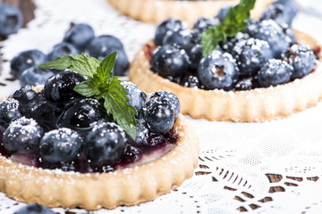 Fresh Blueberry Tart with fruits