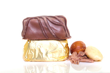 Praline schokolade isoliert