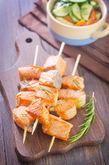 salmon kebab
