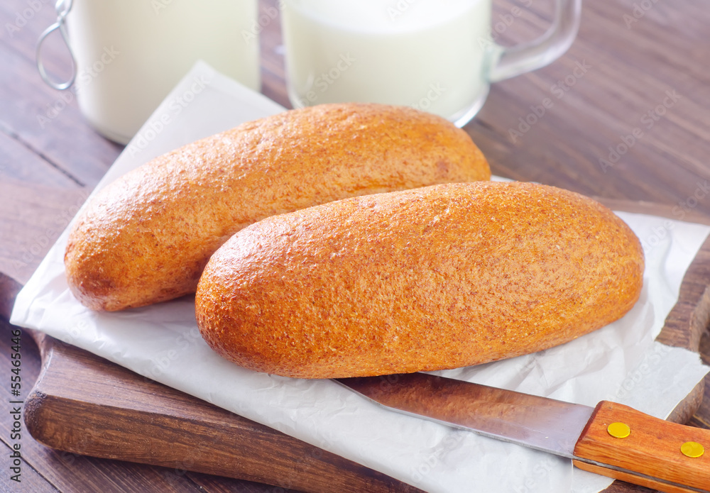 Canvas Prints bread with milk