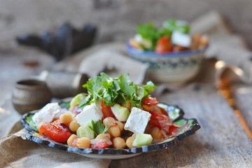 chickpeas and vegetebles salad.