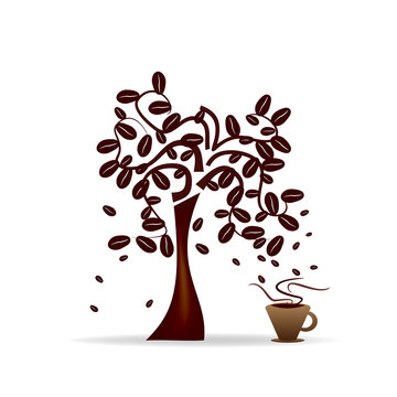 Abstract Design - tree with coffee beans