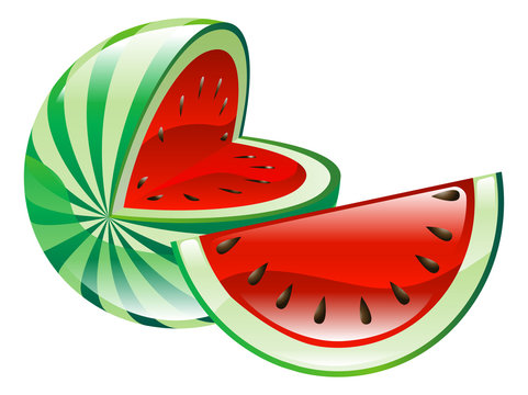 Illustration of watermelon fruit icon clipart