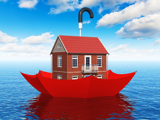Real estate insurance concept