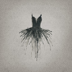 Beautiful dress drawing