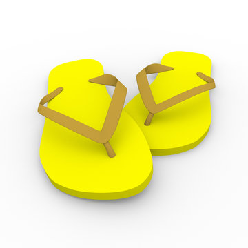 Chanclas in yellow
