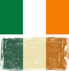the Irish grunge flag. Vector