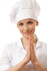 smiling woman chef