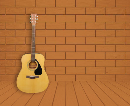 Guitar in room background