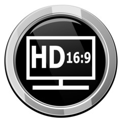 HD display black icon.