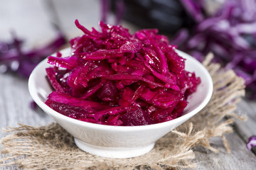 Portion of Red Coleslaw