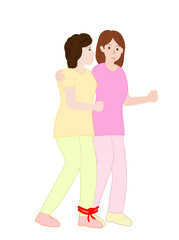 運動会の二人三脚