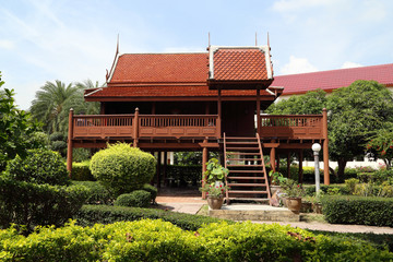 Thai style wooden house
