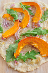 Kürbis Flammkuchen