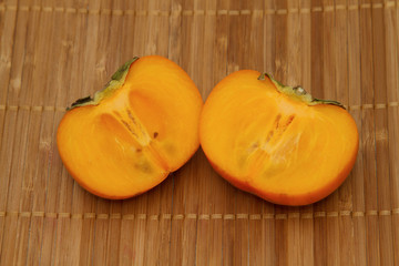 Fresh Persimmon fruit slice