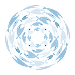 Predatory fishes, pattern for your design