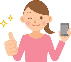 女性　モバイル
