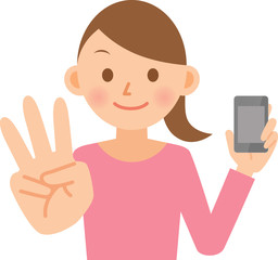 女性　モバイル