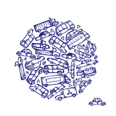 Cars collection frame for your design