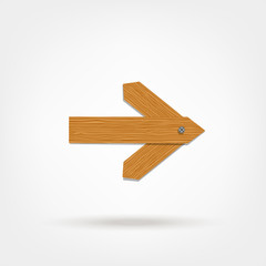 Exclamation mark made from wooden boards for your design