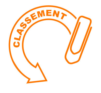 classement fl&egrave;che orange