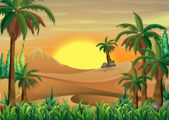 A forest at the desert