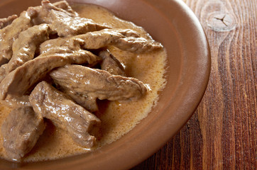 Beef Stroganoff  closeup