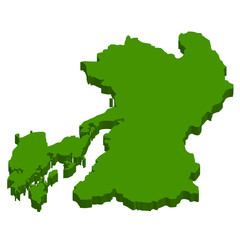 熊本　地図　3D