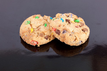 cookies with color chocolate