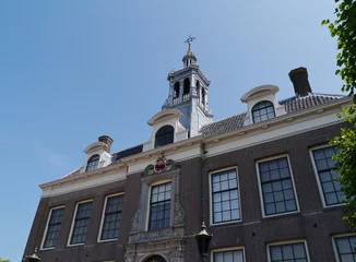 Wall murals Artistic monument The historic town hall of Edam in the Netherlands