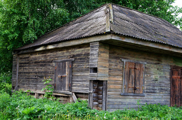 The wooden house in a countryside