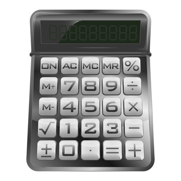 isolated new modern mathematical calculator vector